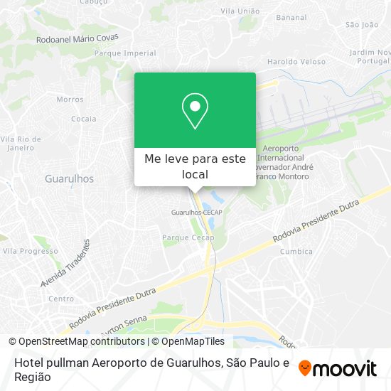 Hotel pullman Aeroporto de Guarulhos mapa