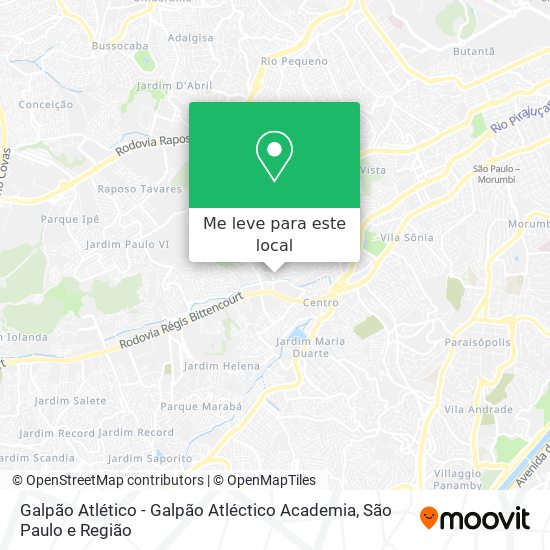 Galpão Atlético - Galpão Atléctico Academia mapa