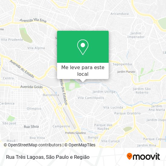 Rua Três Lagoas mapa