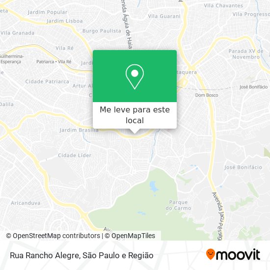 Rua Rancho Alegre mapa