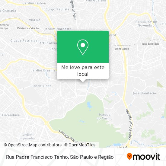 Rua Padre Francisco Tanho mapa