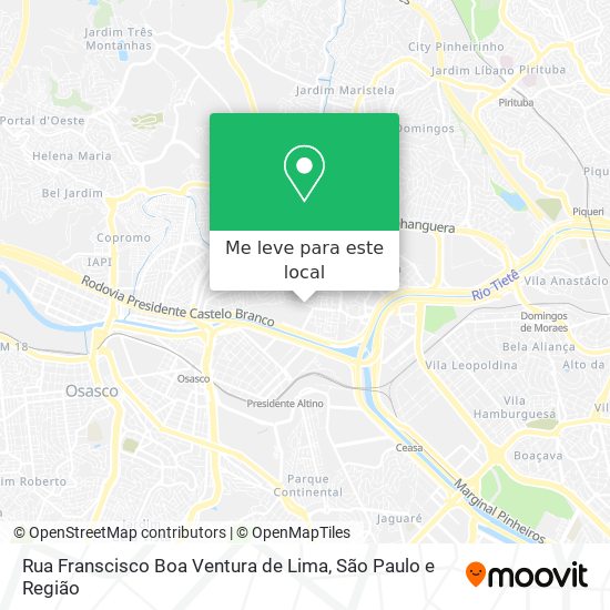 Rua Franscisco Boa Ventura de Lima mapa