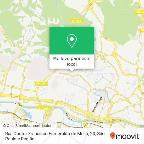 Rua Doutor Francisco Esmeraldo de Mello, 20 mapa