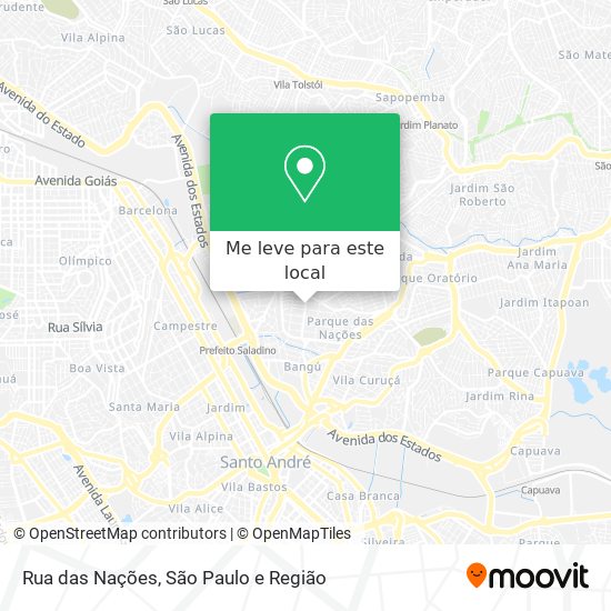 Rua das Nações mapa