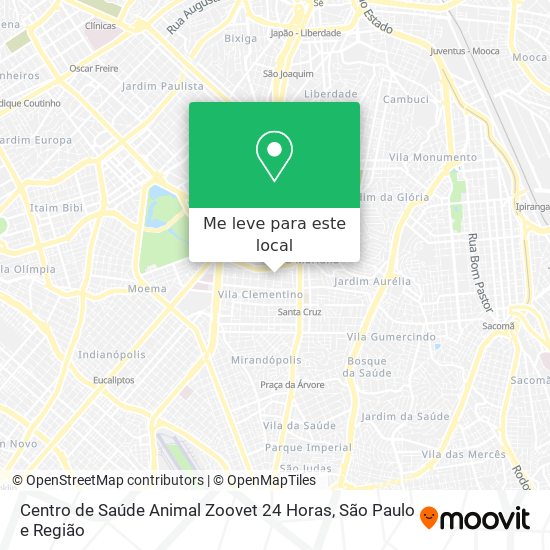 Centro de Saúde Animal Zoovet 24 Horas mapa