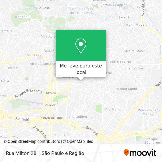 Rua Milton 281 mapa