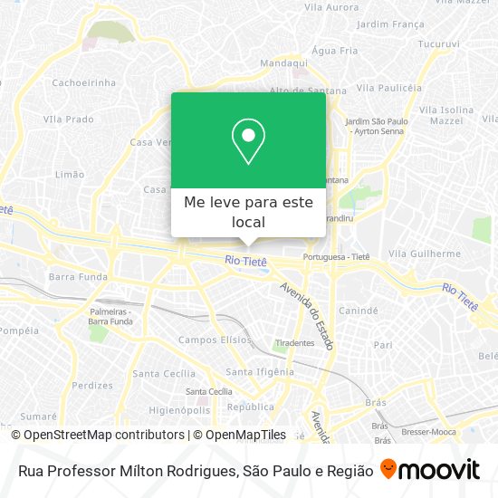 Rua Professor Mílton Rodrigues mapa
