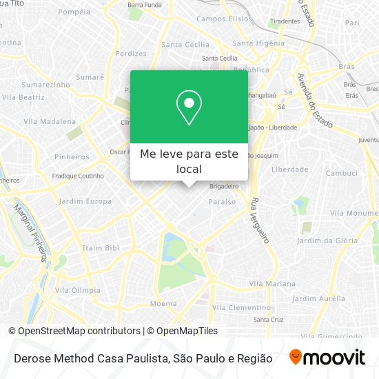 Derose Method Casa Paulista mapa