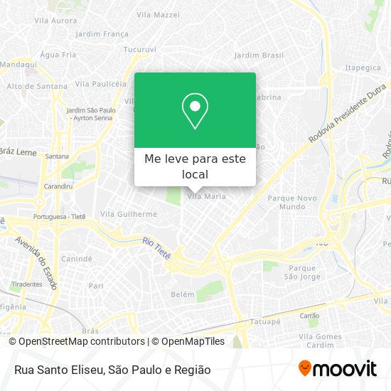 Rua Santo Eliseu mapa