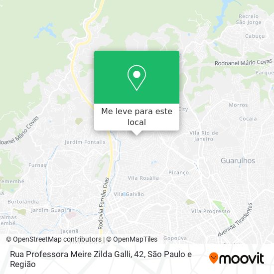 Rua Professora Meire Zilda Galli, 42 mapa