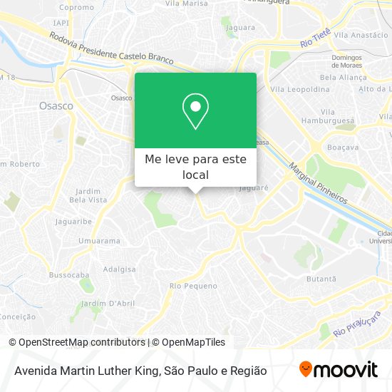 Avenida Martin Luther King mapa