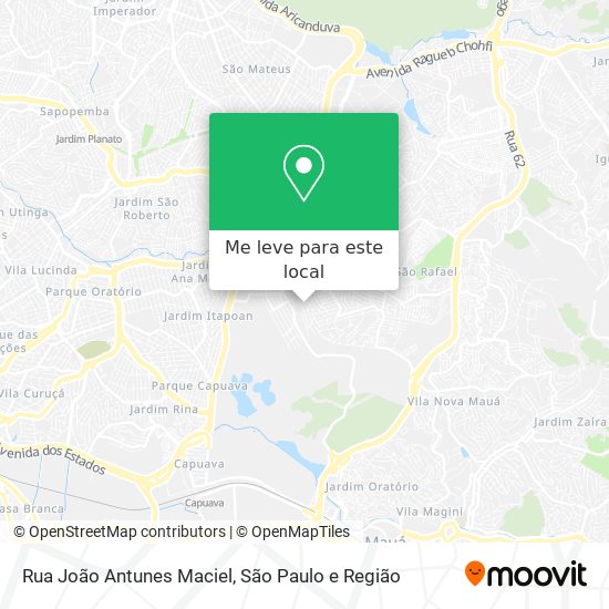 Rua João Antunes Maciel mapa