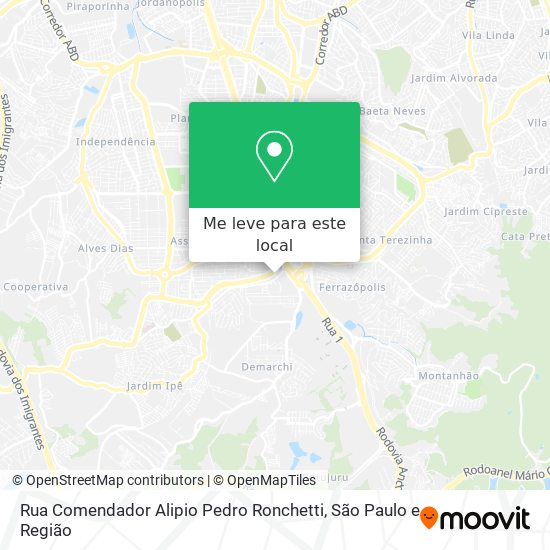 Rua Comendador Alipio Pedro Ronchetti mapa