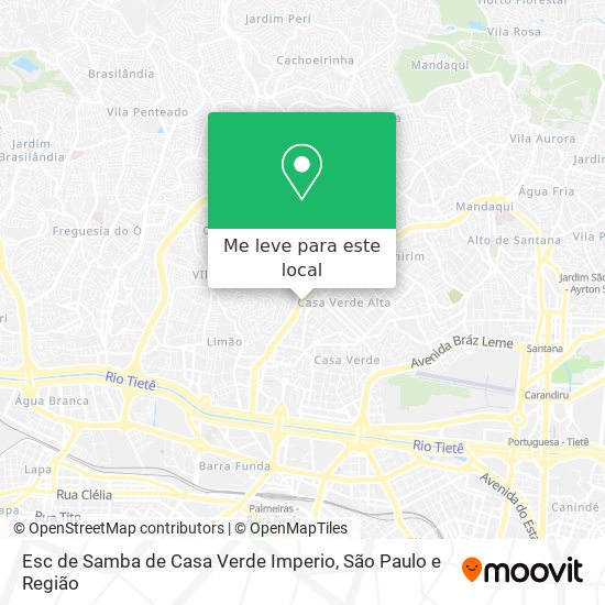 Esc de Samba de Casa Verde Imperio mapa