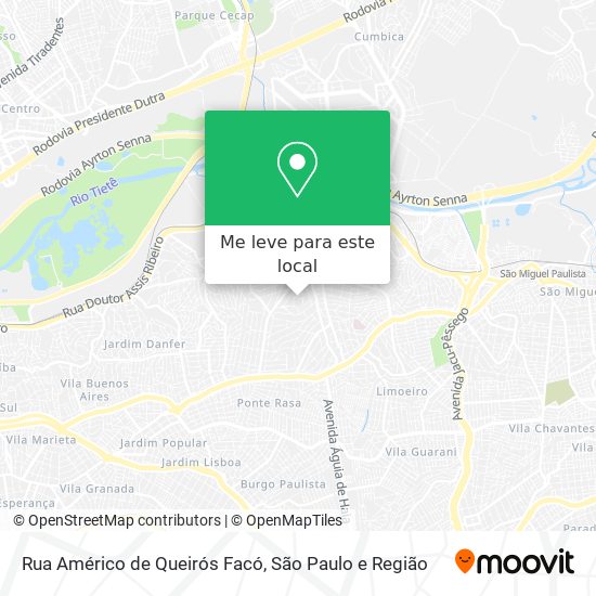 Rua Américo de Queirós Facó mapa