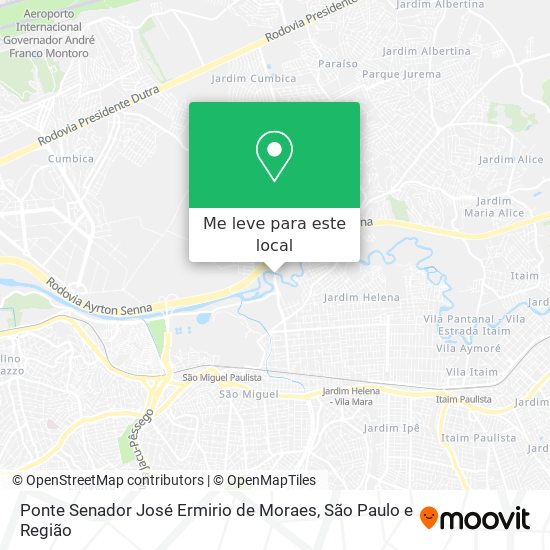 Ponte Senador José Ermirio de Moraes mapa