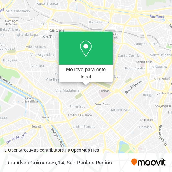 Rua Alves Guimaraes, 14 mapa