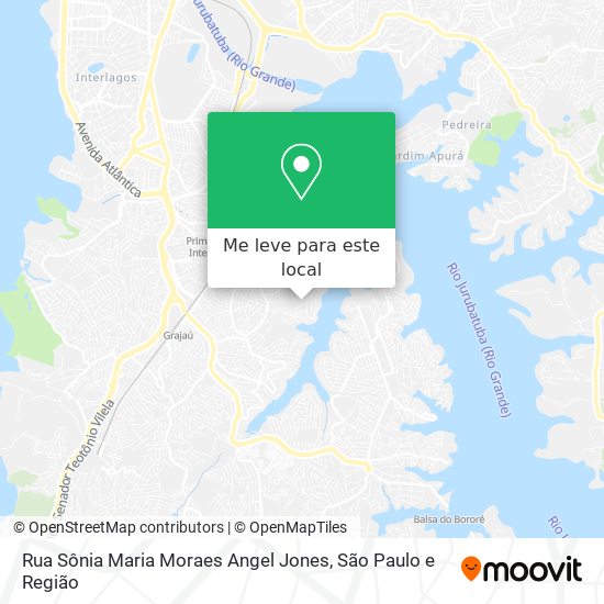 Rua Sônia Maria Moraes Angel Jones mapa