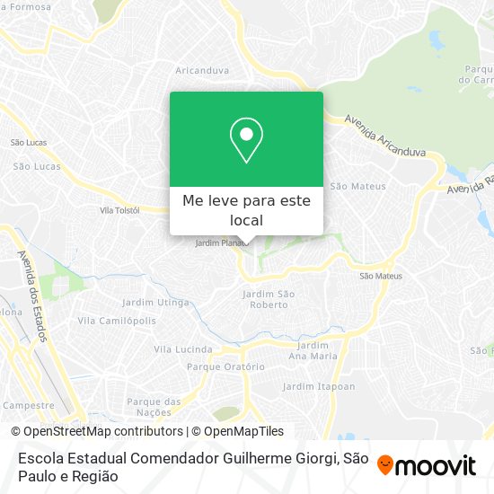 Escola Estadual Comendador Guilherme Giorgi mapa