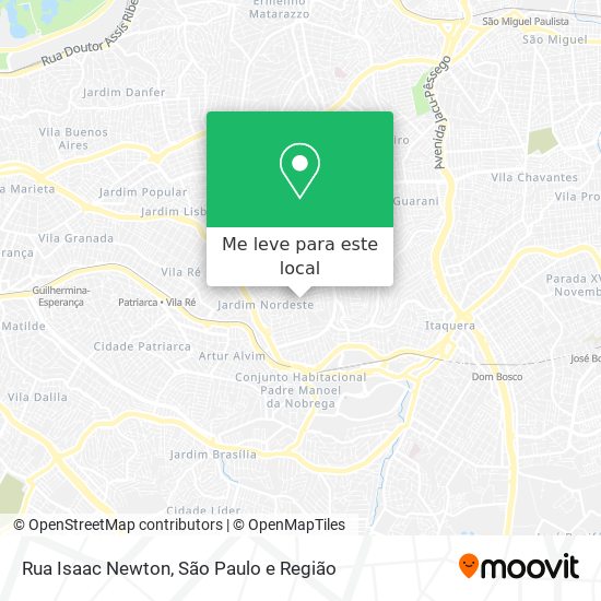 Rua Isaac Newton mapa