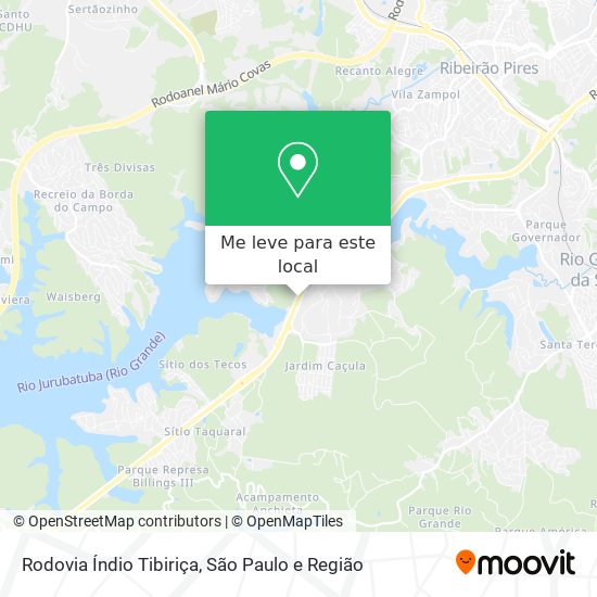 Rodovia Índio Tibiriça mapa