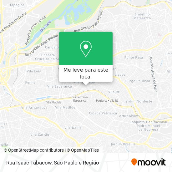 Rua Isaac Tabacow mapa