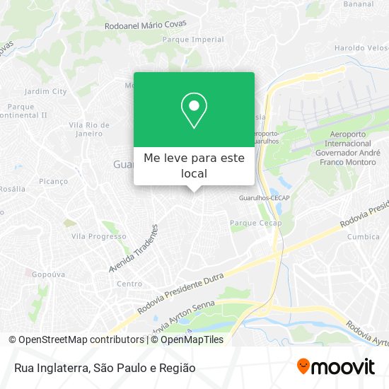Rua Inglaterra mapa