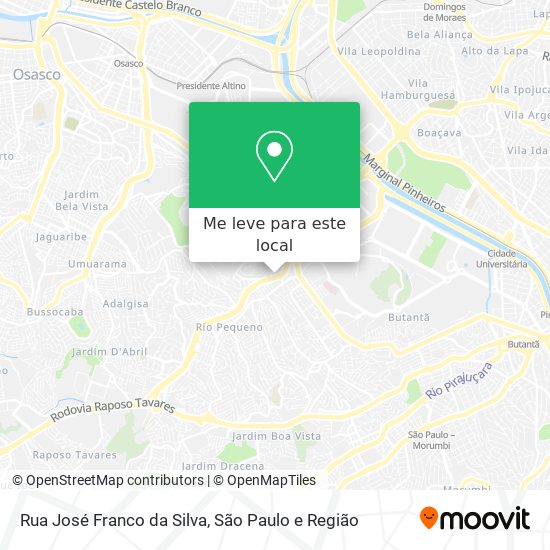 Rua José Franco da Silva mapa