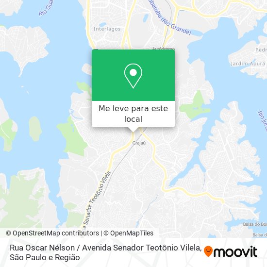 Rua Oscar Nélson / Avenida Senador Teotônio Vilela mapa