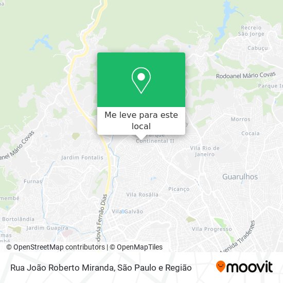 Rua João Roberto Miranda mapa