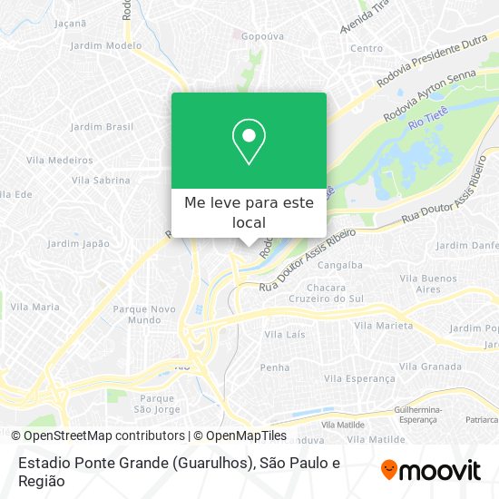 Estadio Ponte Grande (Guarulhos) mapa