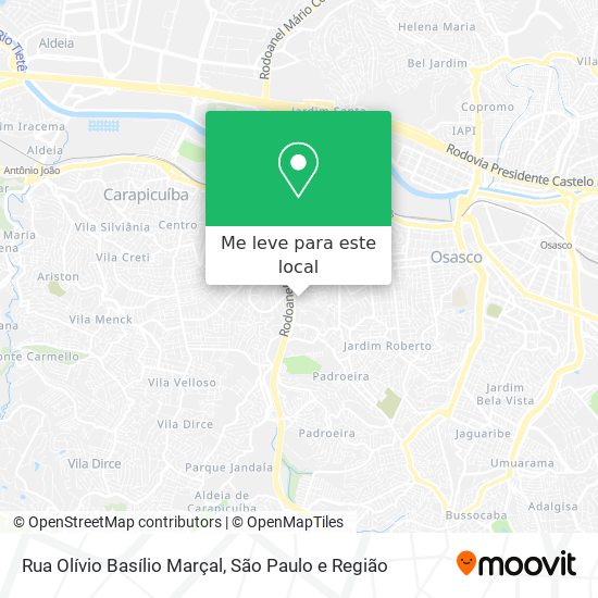 Rua Olívio Basílio Marçal mapa