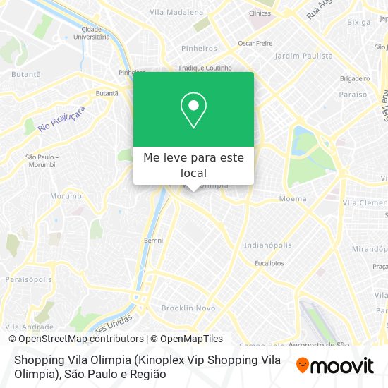 Shopping Vila Olímpia (Kinoplex Vip Shopping Vila Olímpia) mapa