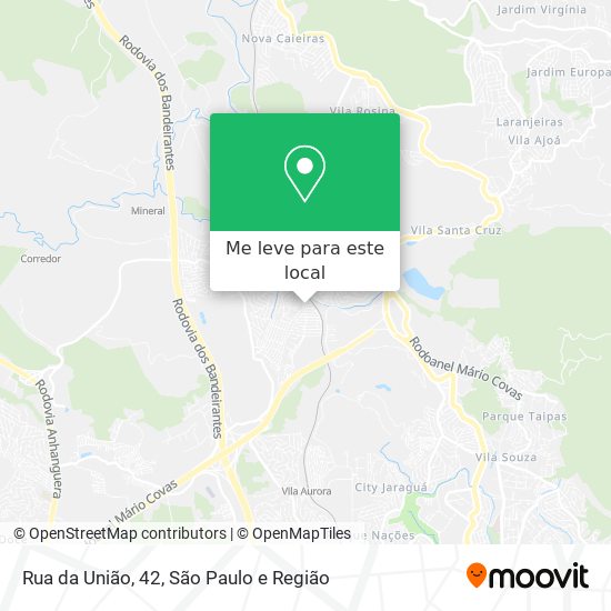 Rua da União, 42 mapa