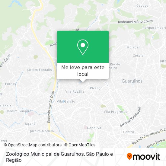 Zoologico Municipal de Guarulhos mapa