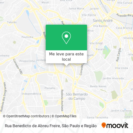 Rua Benedicto de Abreu Freire mapa