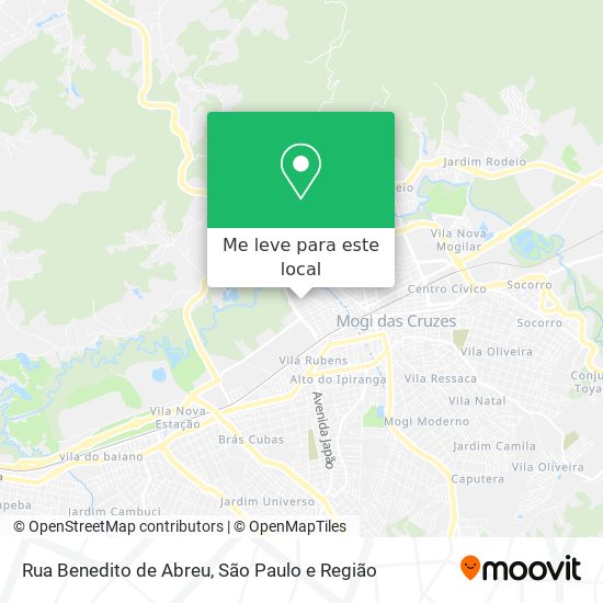 Rua Benedito de Abreu mapa