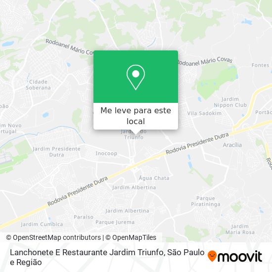 Lanchonete E Restaurante Jardim Triunfo mapa