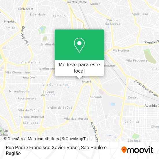 Rua Padre Francisco Xavier Roser mapa