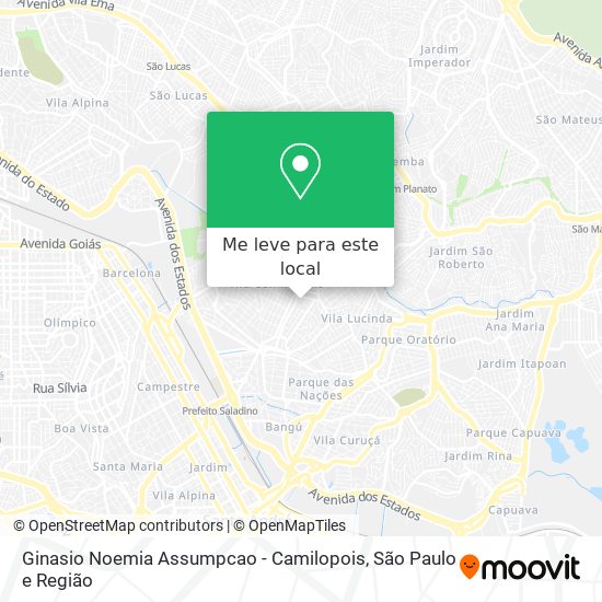 Ginasio Noemia Assumpcao - Camilopois mapa