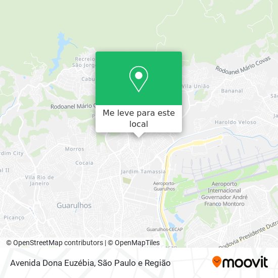 Avenida Dona Euzébia mapa