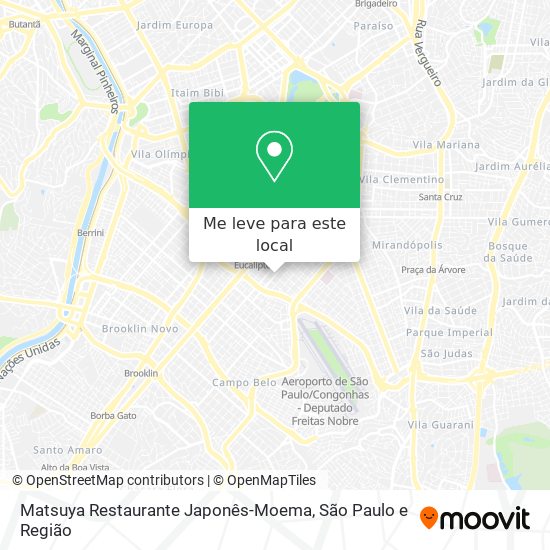 Matsuya Restaurante Japonês-Moema mapa