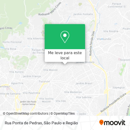 Rua Ponta de Pedras mapa