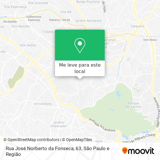 Rua José Norberto da Fonseca, 63 mapa