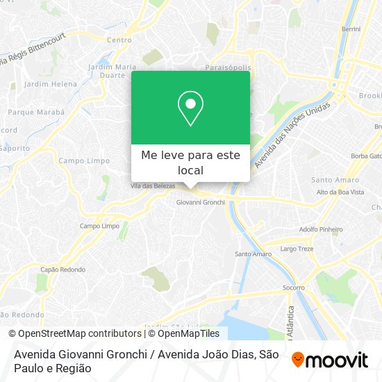 Avenida Giovanni Gronchi / Avenida João Dias mapa