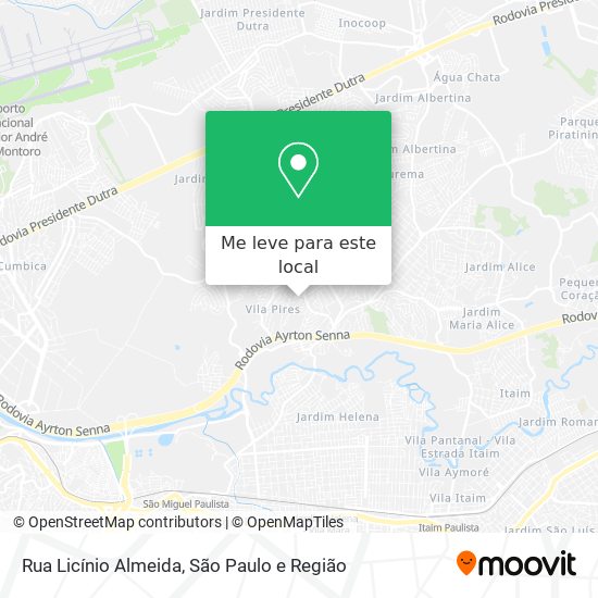 Rua Licínio Almeida mapa