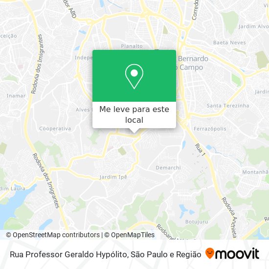 Rua Professor Geraldo Hypólito mapa