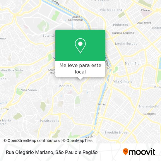 Rua Olegário Mariano mapa