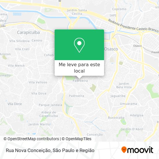 Rua Nova Conceição mapa