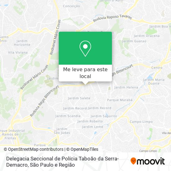 Delegacia Seccional de Polícia Taboão da Serra-Demacro mapa